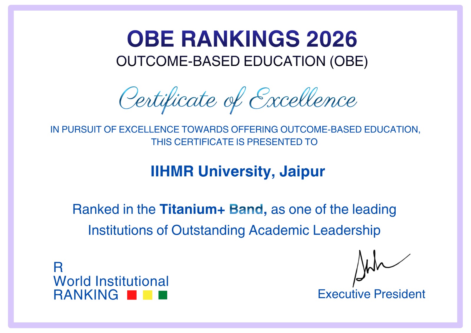 OBE Rankings 2026