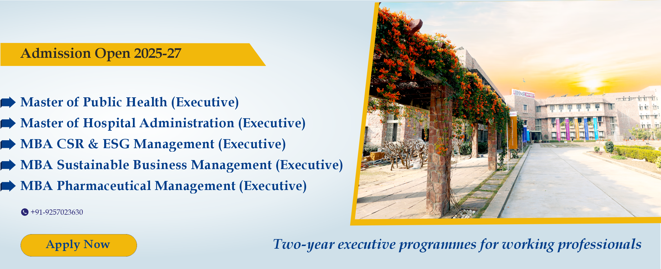 Executive Education Admission Open 2025-27