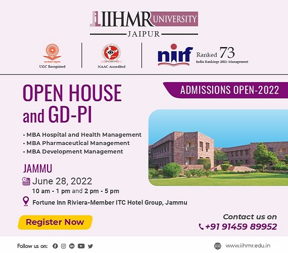 Open House and GD PI in Jammu on 28 June 2022