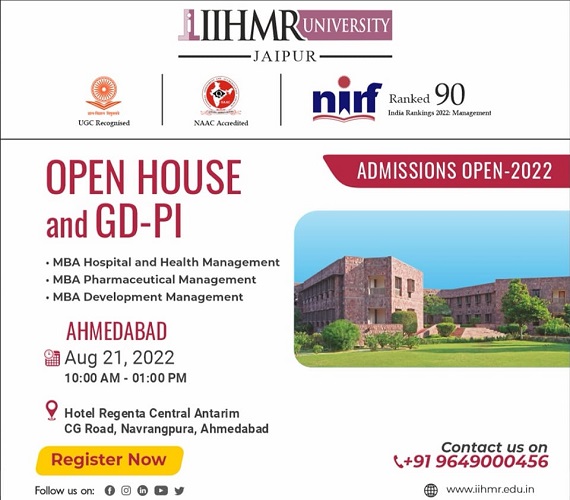 Open House and GD-PI in Ahmedabad on 21 Aug 2022
