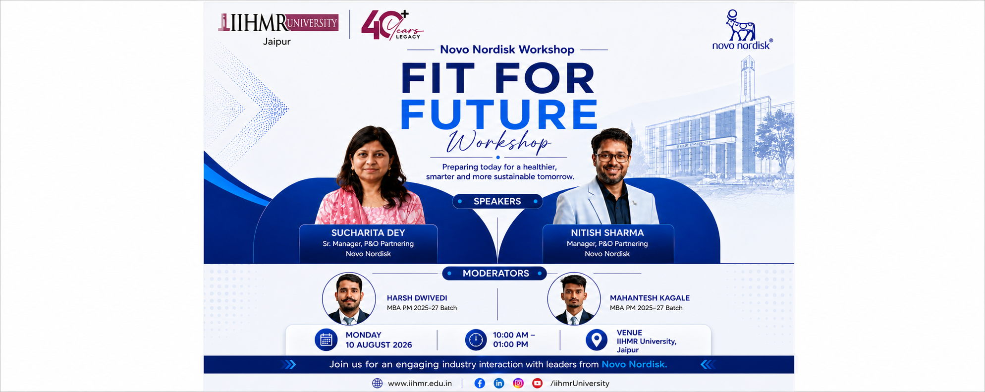 Novo Nordisk Fit for Future Workshop at IIHMR University Jaipur