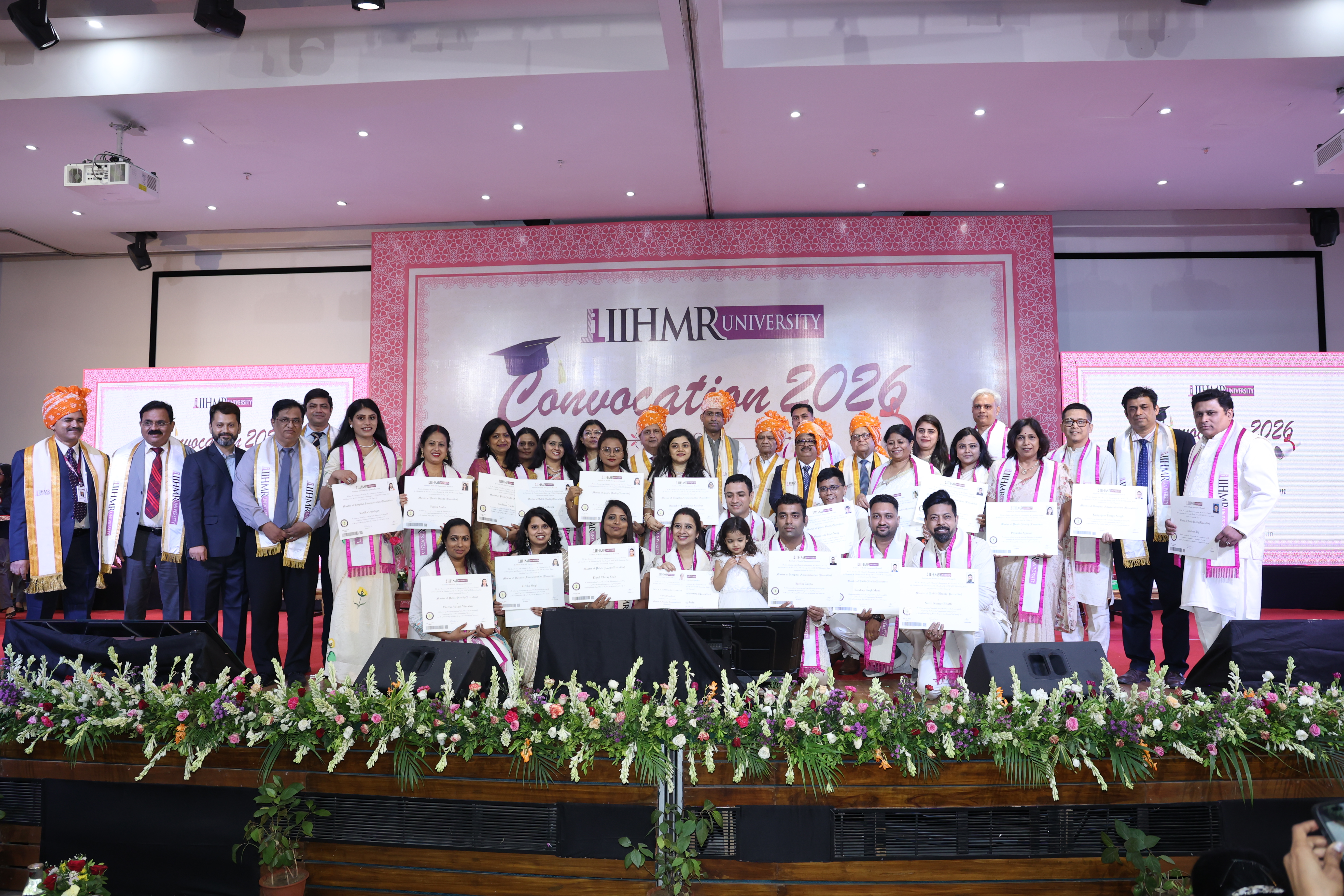 Graduates receiving their degrees at the IIHMR University Convocation Ceremony 2026