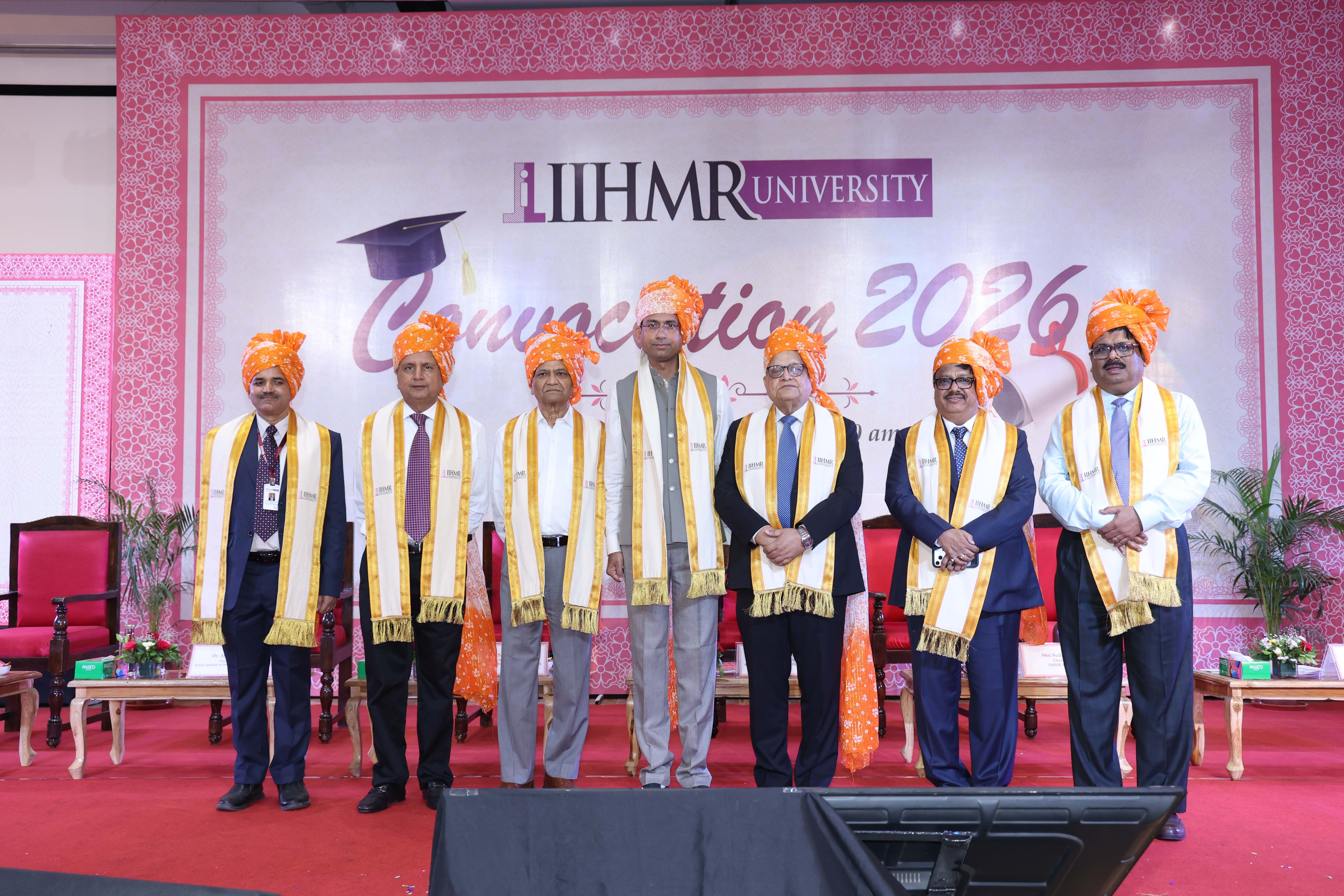 Graduates receiving their degrees at the IIHMR University Convocation Ceremony 2026