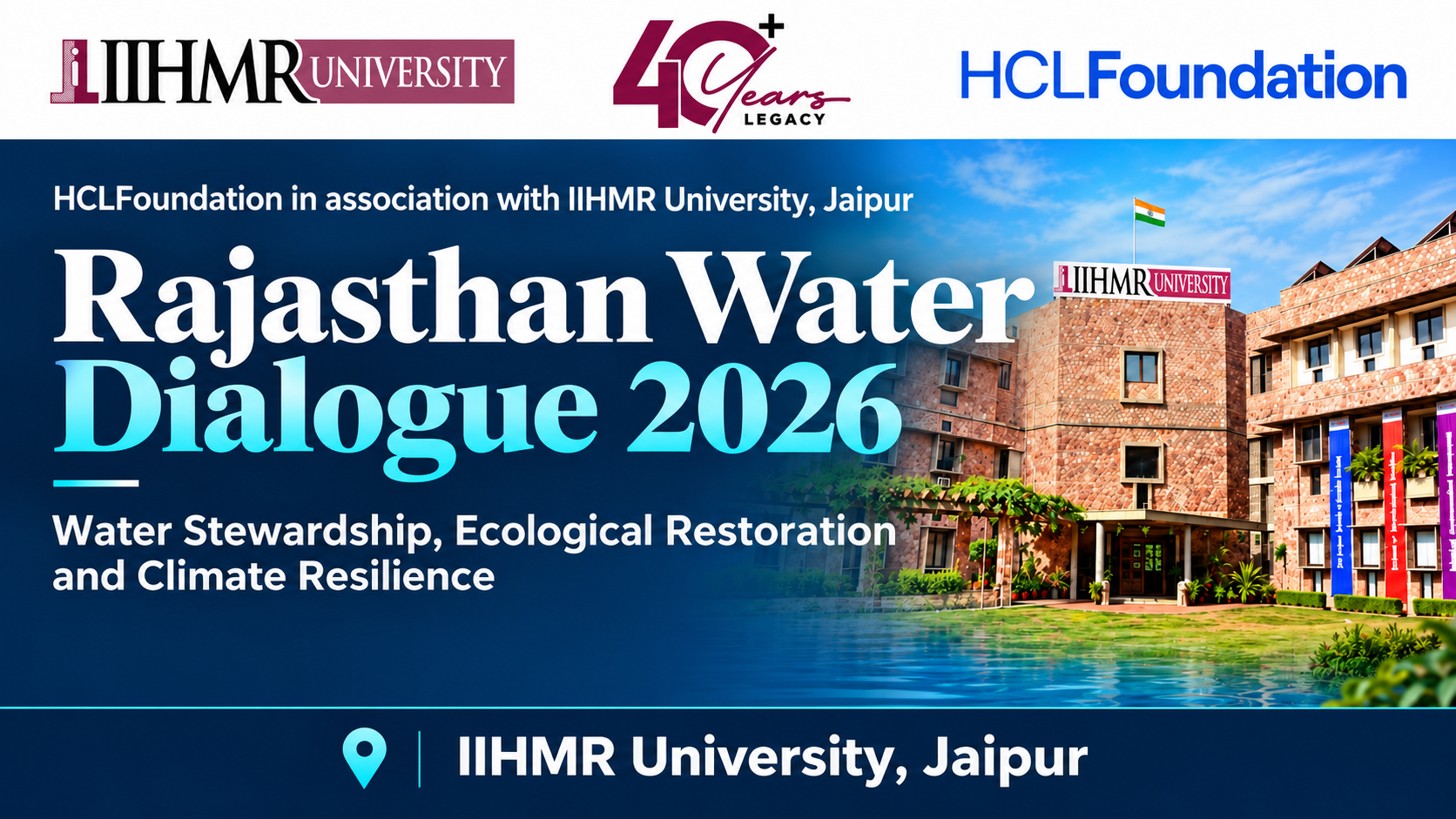 Rajasthan Water Dialogue 2026 event banner